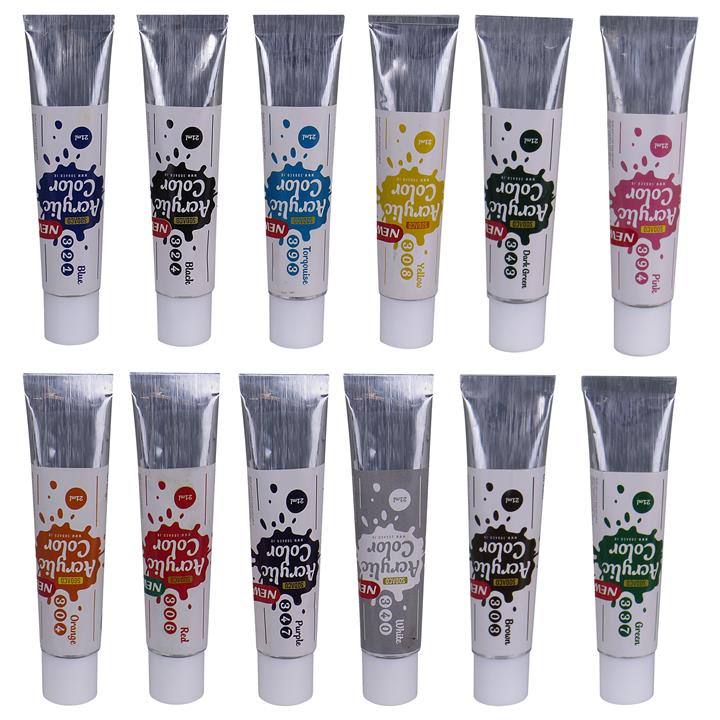 رنگ اکریلیک سوداکو مدل simple حجم 21 میلی لیتر بسته 12 عددی